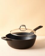 Honeycomb Non Stick Triply Frypan With Lid - Image 2