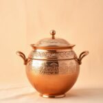 Embossed Pure Brass Handi Cooking Pot With Lid