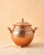 Embossed Pure Brass Handi Cooking Pot With Lid
