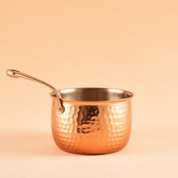 Pure Brass Hammered Saucepan